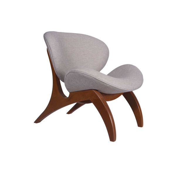 Modern Brown and Grey Accent Slipper Chair, image 1