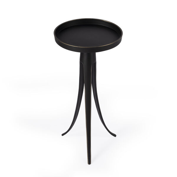 Monique Black Large Pedestal Side Table, image 2