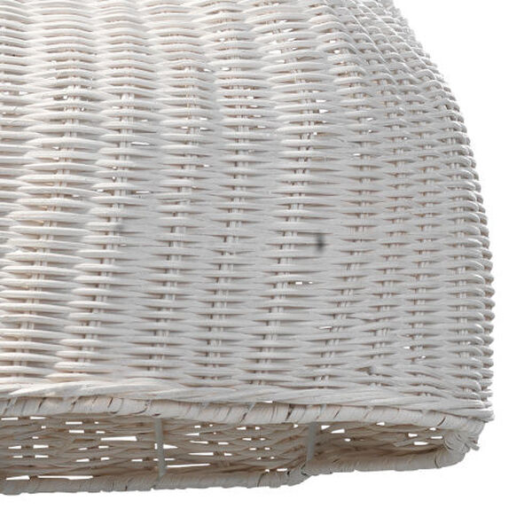 Swell White One-Light Basket Pendant, image 2