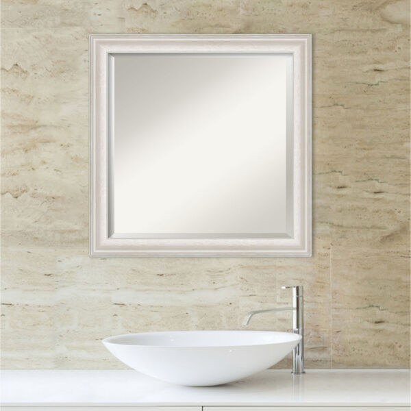Trio White and Silver 24W X 24H-Inch Bathroom Vanity Wall Mirror, image 5