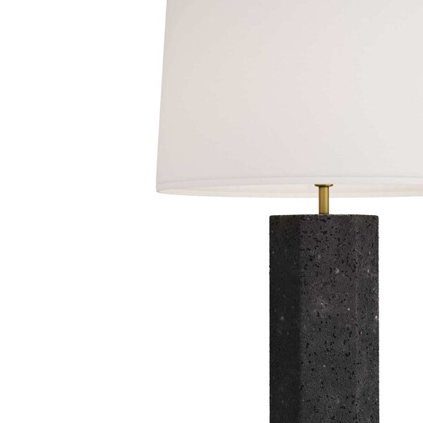 Vesanto Charcoal Glass Stone Composite Antique Brass One-Light Table Lamp, image 5