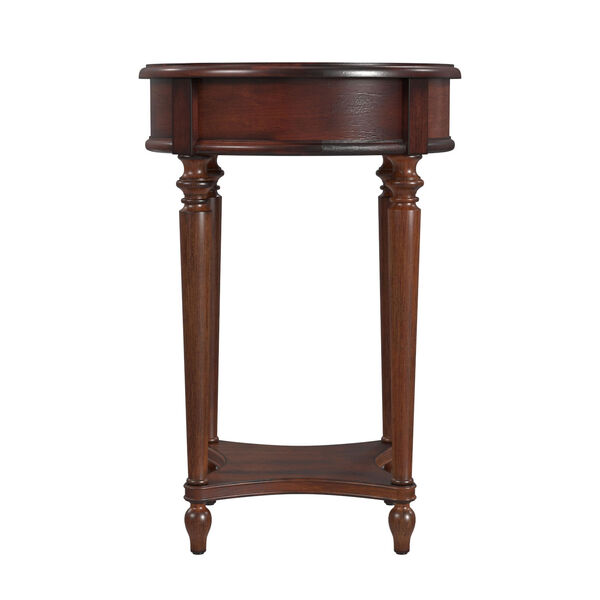 Jules Cherry Round Accent Table with Drawer, image 5