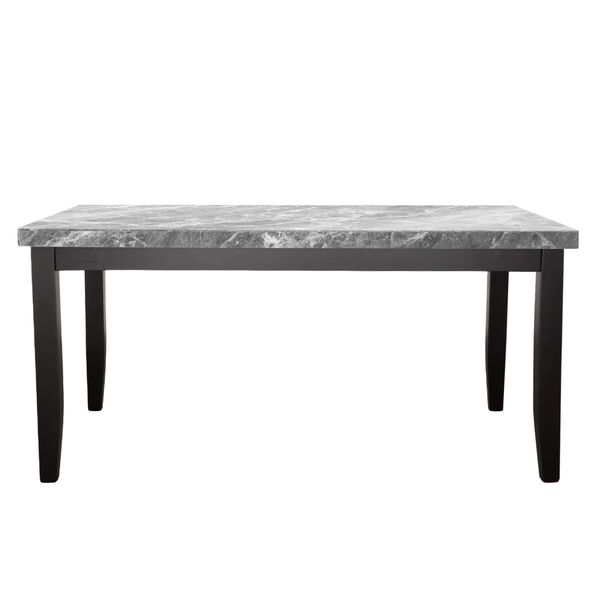 Napoli Black and Gray Marble Top Dining Table, image 3