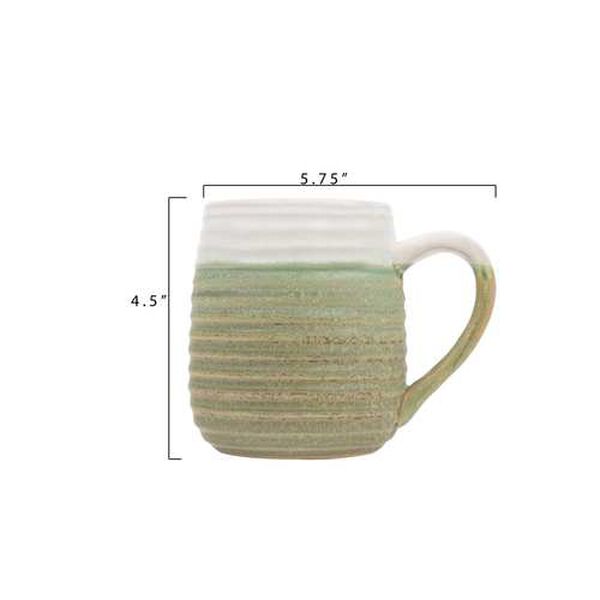 Multicolor Ribbed Sides Stoneware Coffee Mug, Set of 4, image 5