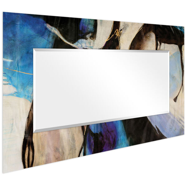 Motivos Blue 72 x 36-Inch Rectangular Beveled Floor Mirror, image 4