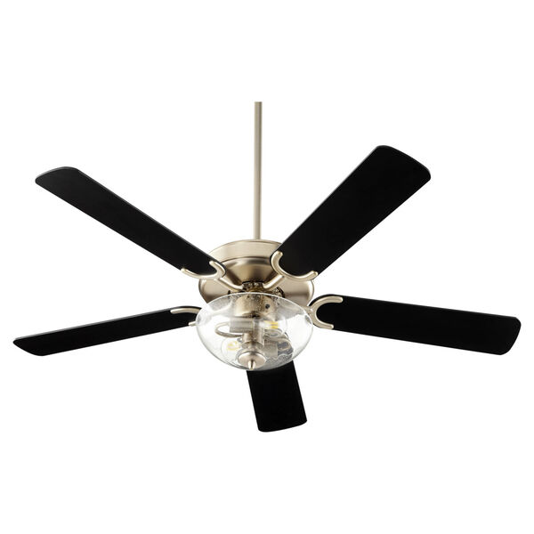 Virtue Aged Brass Two-Light 52-Inch Ceiling Fan with Clear Seeded Glass Bowl, image 5