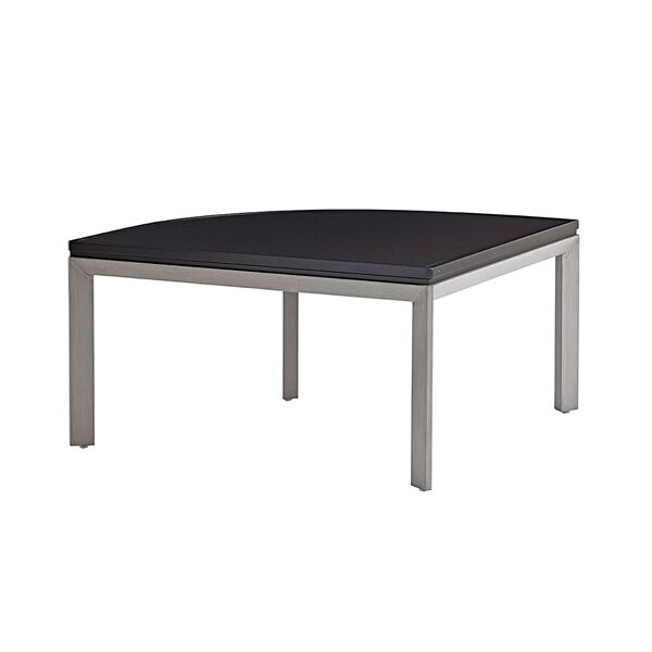 Del Mar Gray and Black Sectional Corner Table, image 1