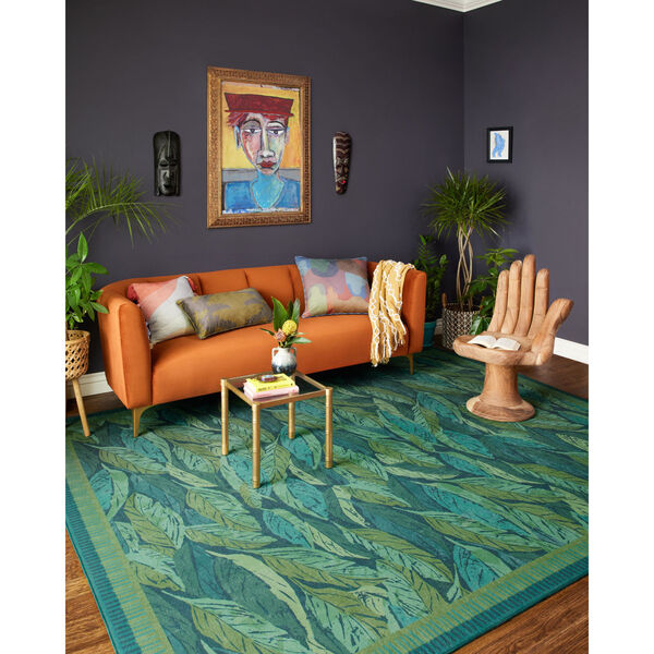 Pisolino Teal and Lagoon Indoor/Outdoor Area Rug, image 2