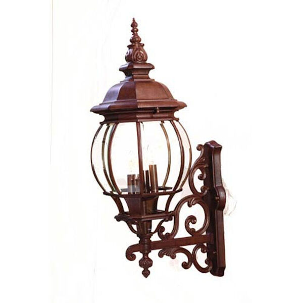 Chateau Burled Walnut Four-Light 29-Inch Outdoor Wall Mount, image 1