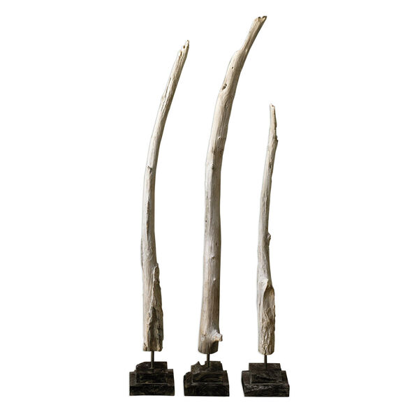 Teak Branches Statues, Set of Three, image 1