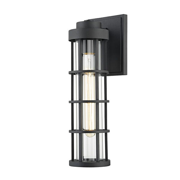 Mesa Textured Black One-Light 15-Inch Outdoor Wall Sconce, image 1
