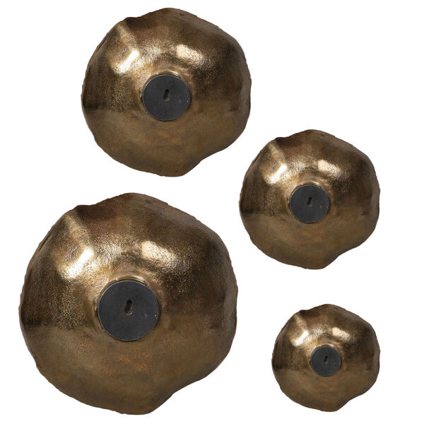 Lucky Coins Brass Wall Bowl, Set of 4, image 3