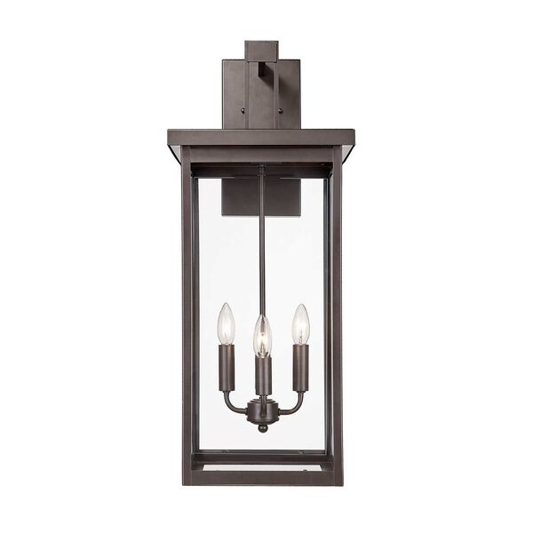 Barkeley Powder Coated Bronze 12-Inch Four-Light Outdoor Wall Sconce, image 1