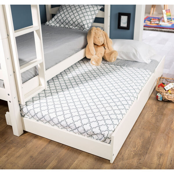 Solid Wood Twin Trundle Bed Only (bunk beds sold separately) - White, image 2