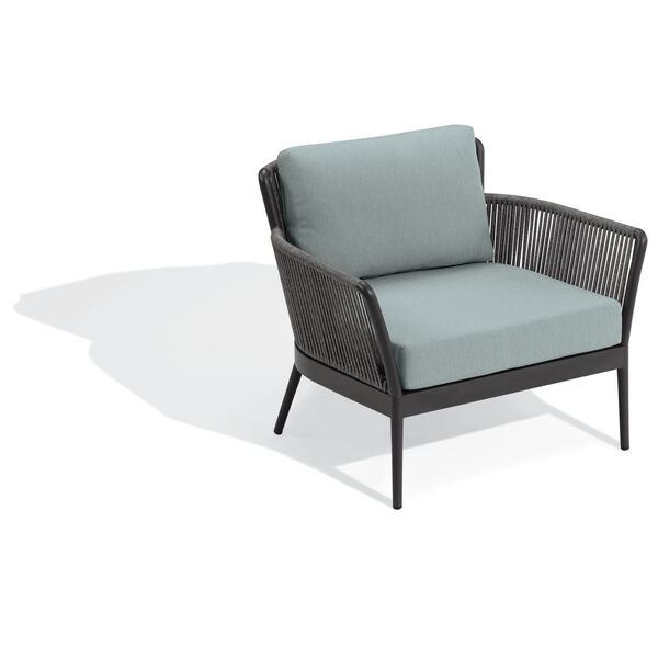 Nette Carbon and Seafoam Patio Club Chair, image 1