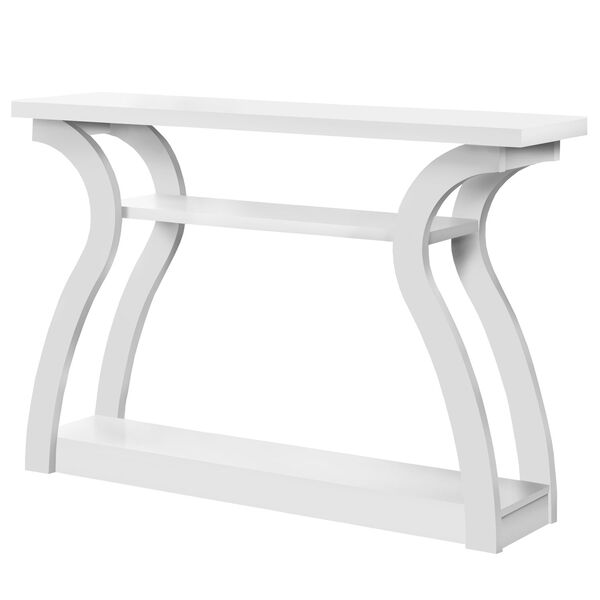 White 12-Inch Console Table, image 1