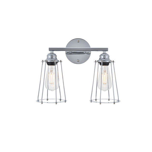 Auspice Chrome Two-Light Wall Sconce, image 1