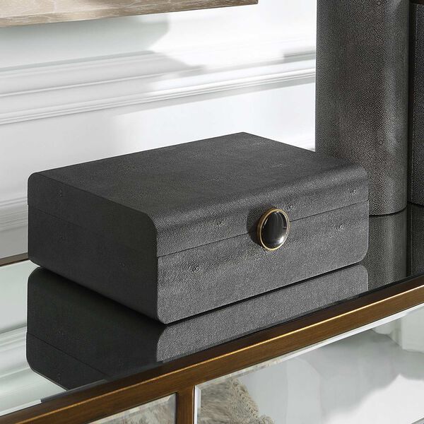 Lalique Black Shagreen Box, image 1