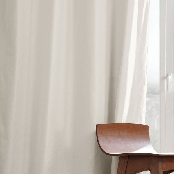 Fable Beige Dune Textured Hotel Blackout Cotton Grommet Single Panel Curtain, image 5