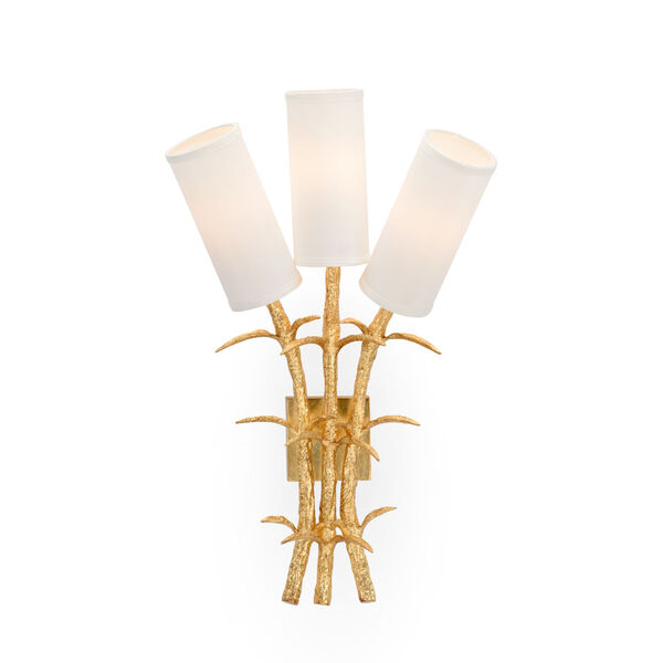 Gold Three-Light Triple Dyers Wall Sconce, image 1