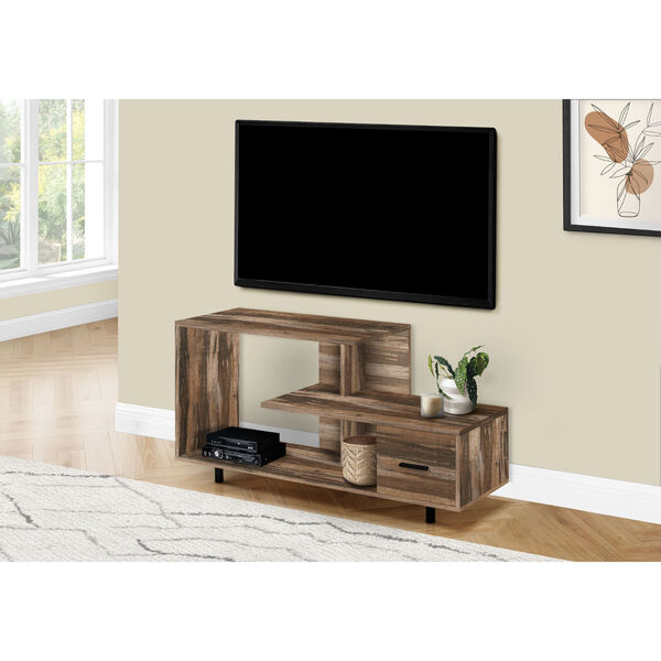 Brown and Black Art Deco TV Stand, image 2
