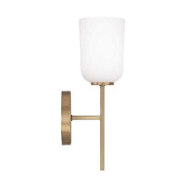 Lawson Aged Brass One-Light Sconce with Soft White Glass, image 5