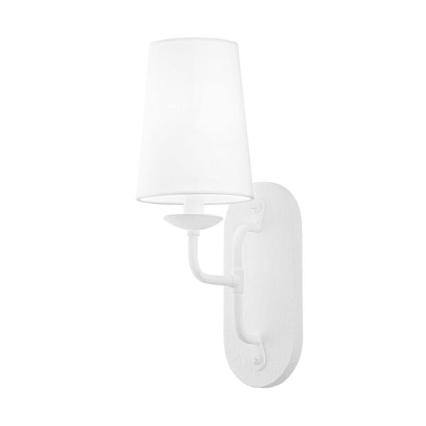 Moe Gesso White One-Light Wall Sconce, image 1