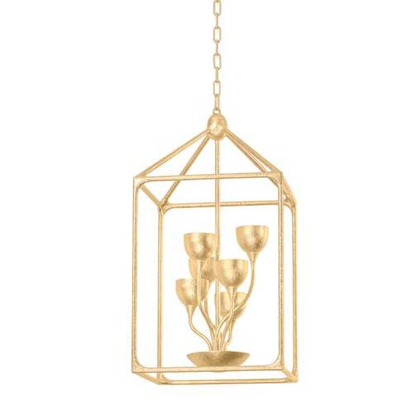 Westwood Vintage Gold Leaf Eight-Light Lantern, image 1