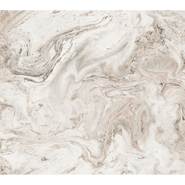 Oil Marble Stonework Clay and Taupe Peel and Stick Wallpaper, image 2
