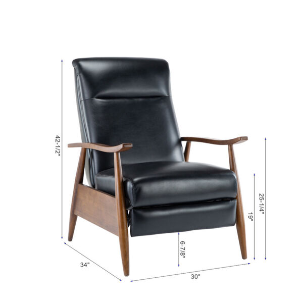 Solaris Black Push Back Reclining Chair, image 3