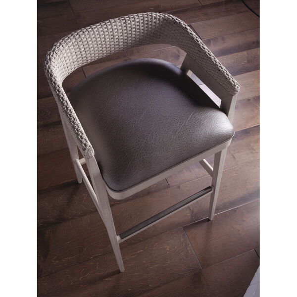 Signature Designs Gray and White Arne Low Back Barstool, image 3