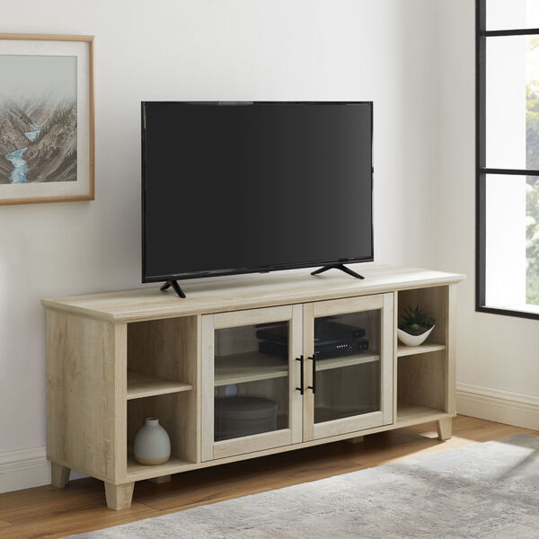 Columbus White Oak TV Stand with Middle Door, image 6