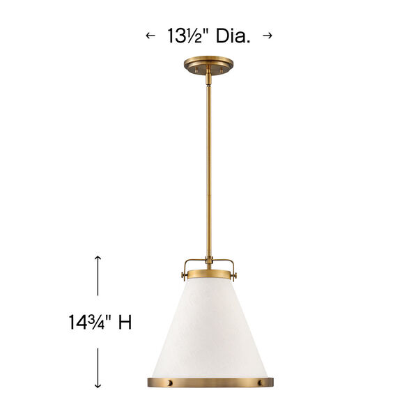 Lexi Lacquered Brass 13-Inch One-Light Pendant, image 2