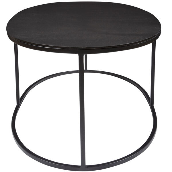 Coreene Aged Black Oval Coffee Table, image 2