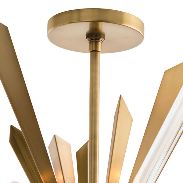 Waldorf Antique Brass 23-Inch Eight-Light Pendant, image 2