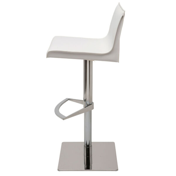 Colter White and Silver Adjustable Stool, image 3
