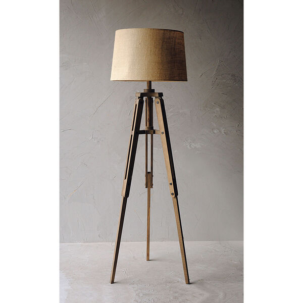 Mariner Wood Tripod Floor Lamp, image 1