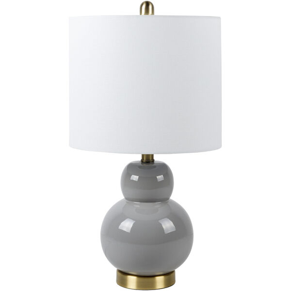 Limestone Gray, Gold and White Table Lamp, image 1