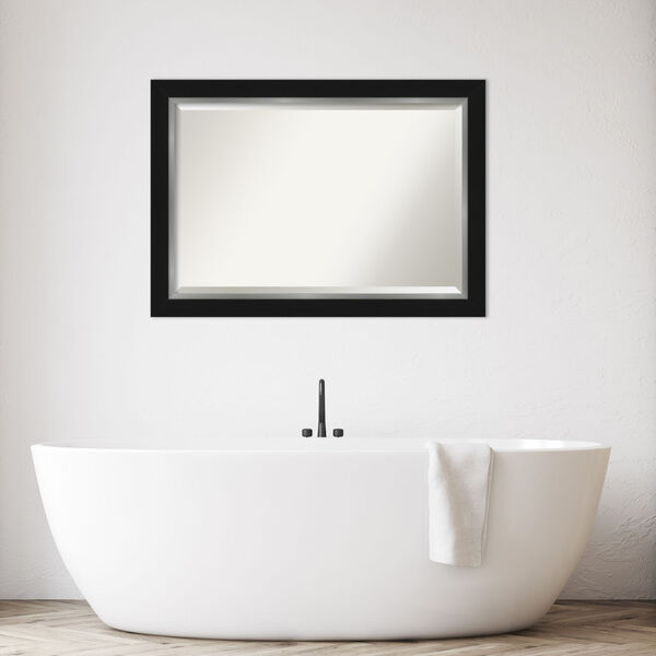 Eva Black and Silver 41W X 29H-Inch Bathroom Vanity Wall Mirror, image 3