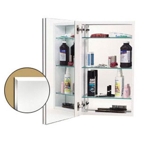 White Mirror Cabinet w/Beveled Edge Door, image 1