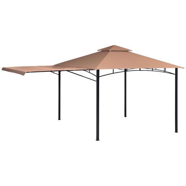 Redwood Brown Bronze 11 x 11 Feet Gazebo with Square Tube Brow Frame  and Awning, image 1