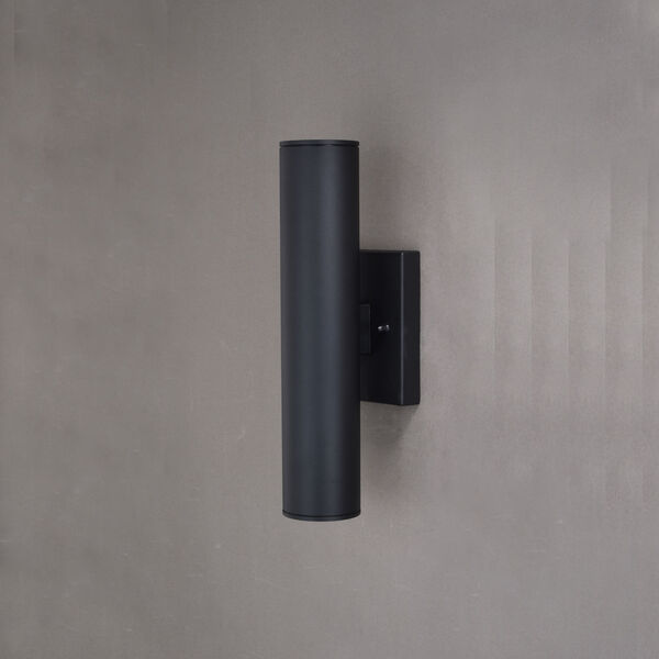Chiasso Textured Black Two-Light LED Outdoor Wall Sconce, image 2