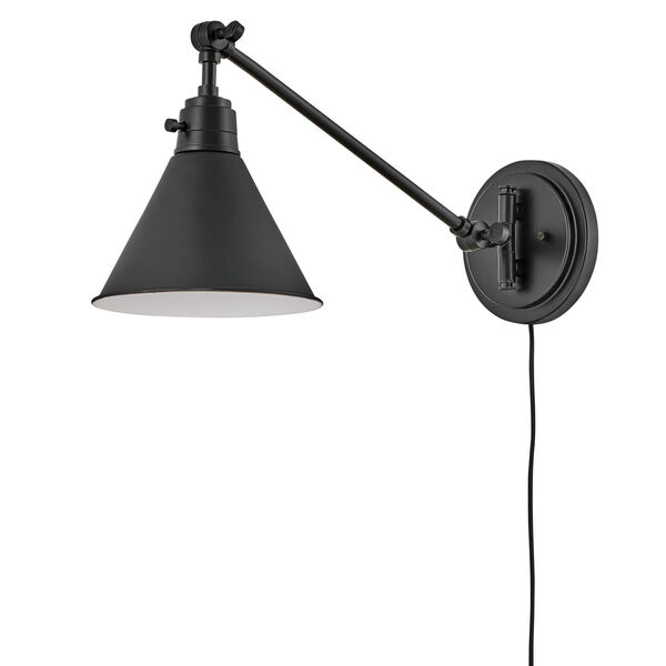 Arti Black Eight-Inch One-Light Wall Sconce, image 1