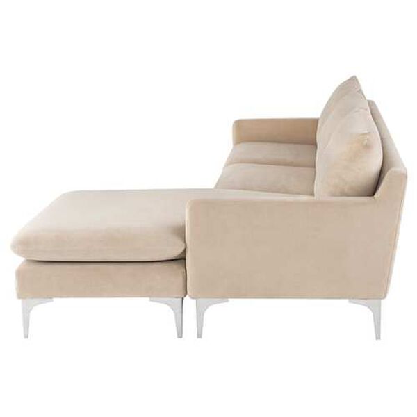 Anders Nude Silver Sectional Sofa, image 2