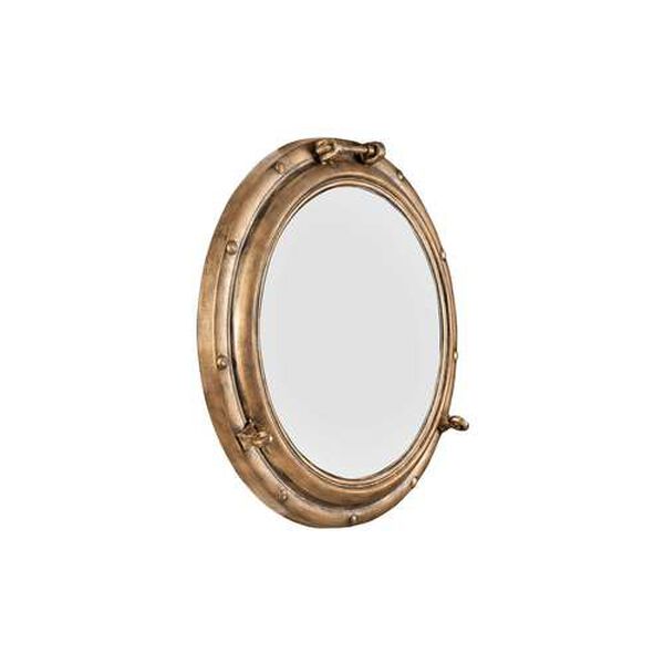 Gold 22-Inch Round Wall Mirror, image 1