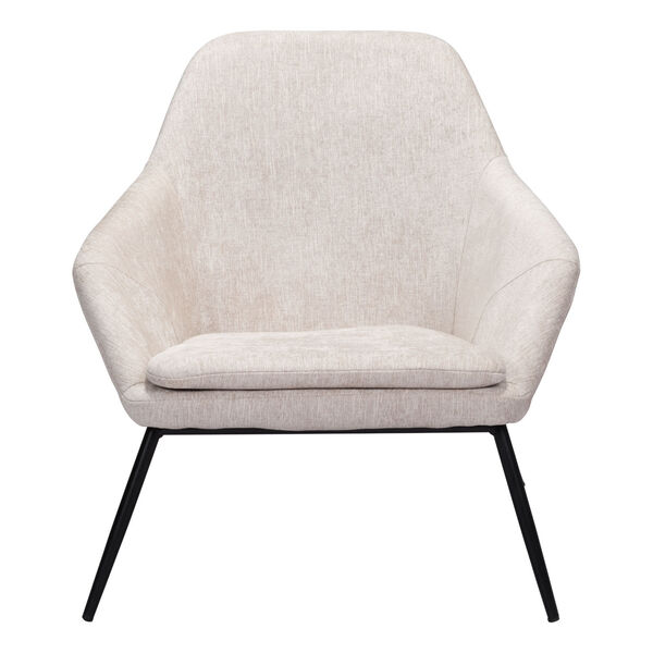 Manuel Beige and Matte Black Accent Chair, image 3