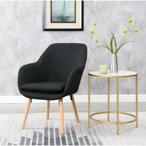 Charlotte Black Accent Chair, image 1