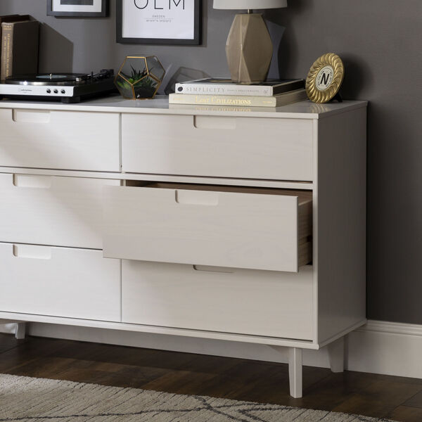 Sloane White Groove Dresser with Six Drawer, image 2