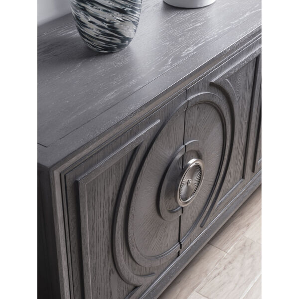 Signature Designs Gray and Brushed Nickel Appellation Long Media Console, image 3