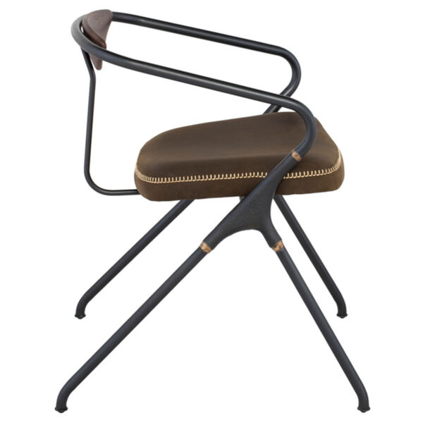Akron Brown and Black Dining Chair, image 3